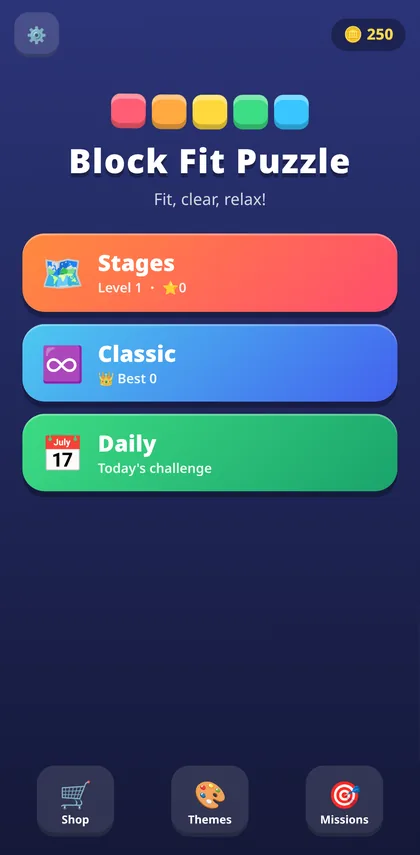 英語版ホーム画面 / Home screen in English